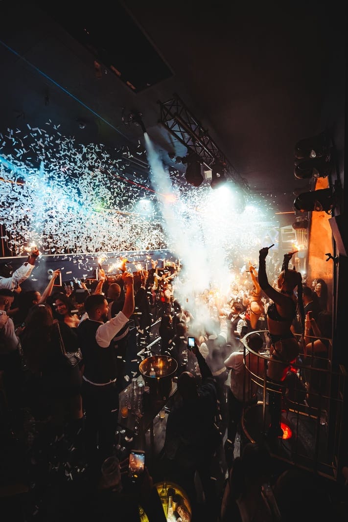 Reign DJ booth and dance floor — in Piccadilly, London